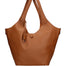 Borsa a Mano in Vera Pelle Cuoio Scuro Chiara Ferretti