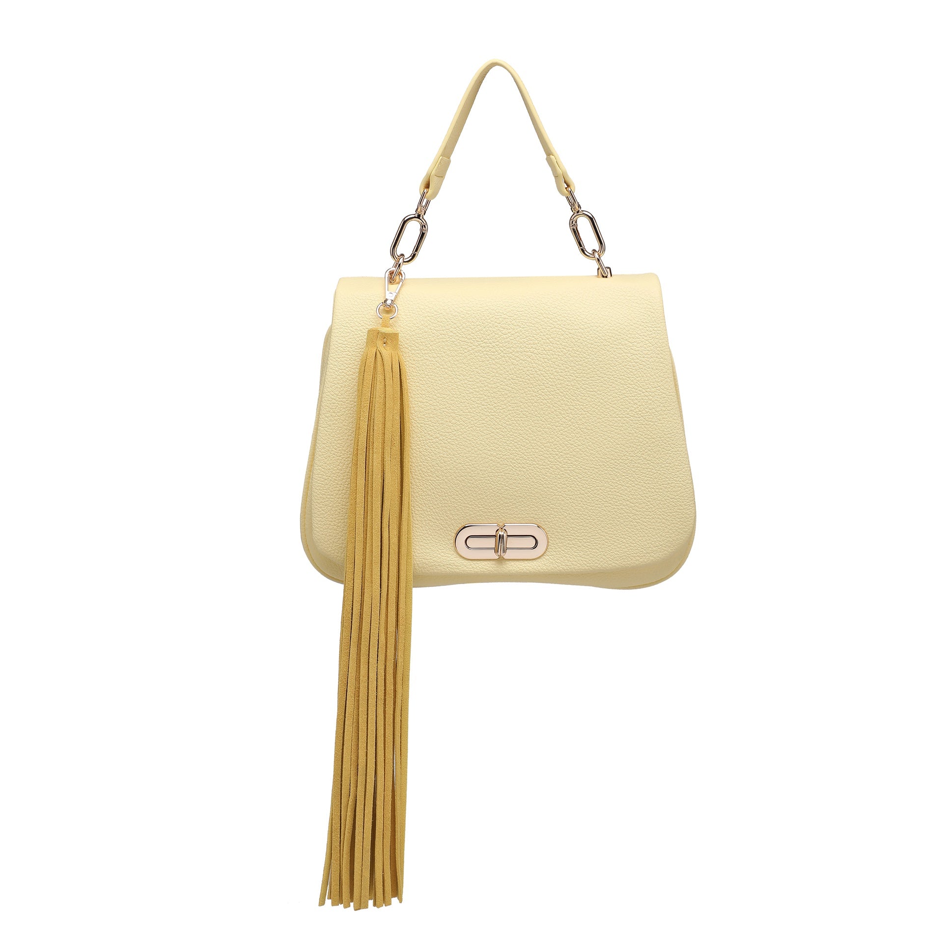 Borsa a Mano in Polyurethane Giallo