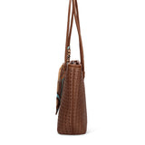 Borsa a Mano Donna in Pelle Vegana Marrone