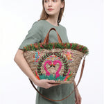 Borsa Shopper in Rattan Rosa