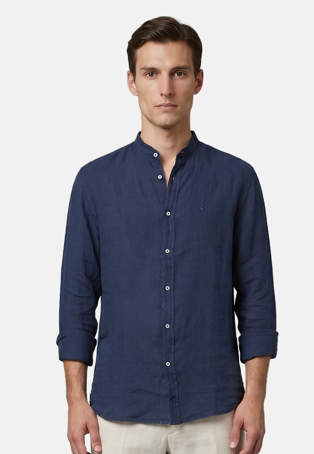 Camicia in Lino Blu Navy Navigare