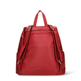 Mochila de piel vegana color burdeos