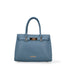 Borsa a Mano in Vera Pelle Blu Jeans Pierre Cardin