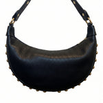 Borsa a Tracolla in Dollaro Leather Nero