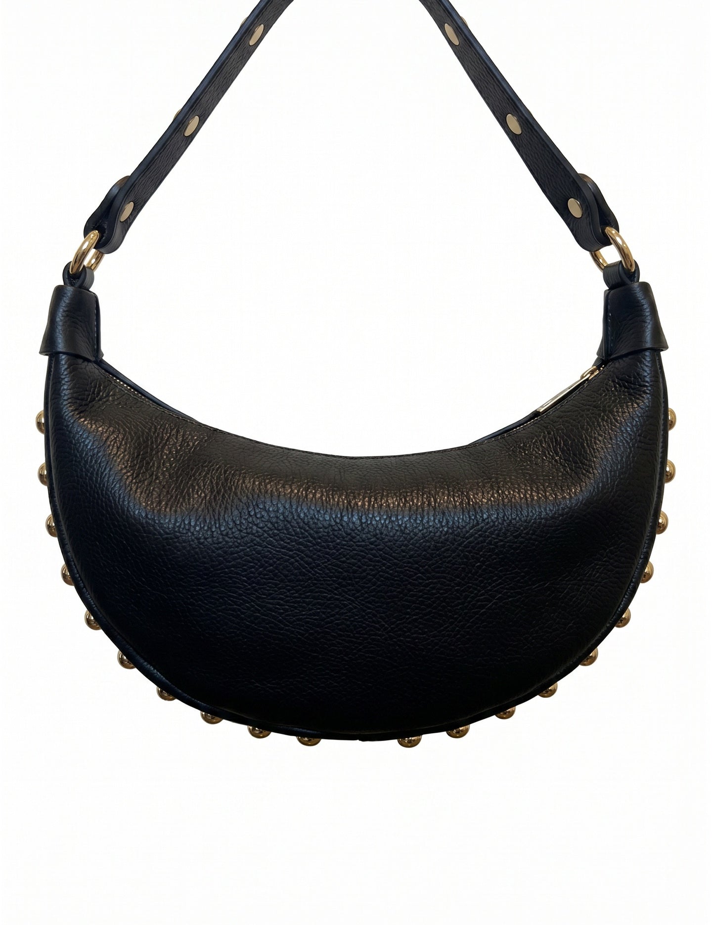 Borsa a Tracolla in Dollaro Leather Nero