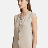Vestito in Poliestere Beige