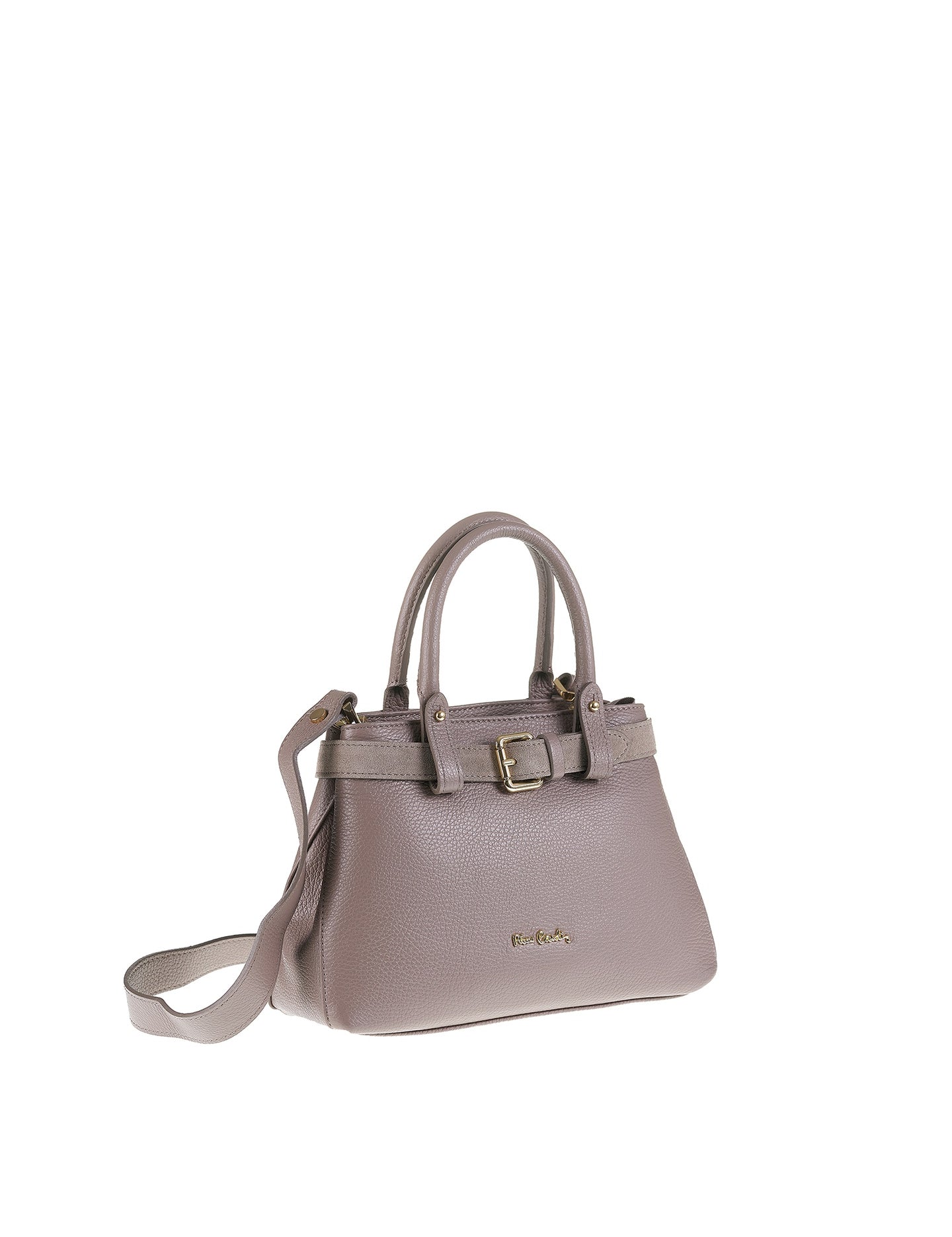 Borsa a Mano in Vera Pelle Taupe