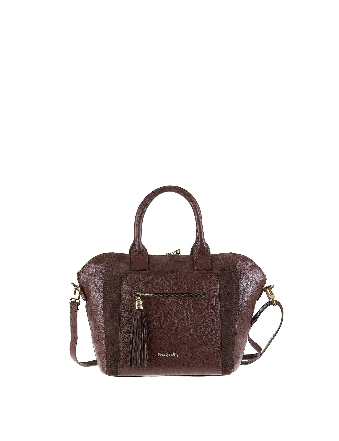 Borsa a Mano in Vera Pelle Cioccolato Pierre Cardin