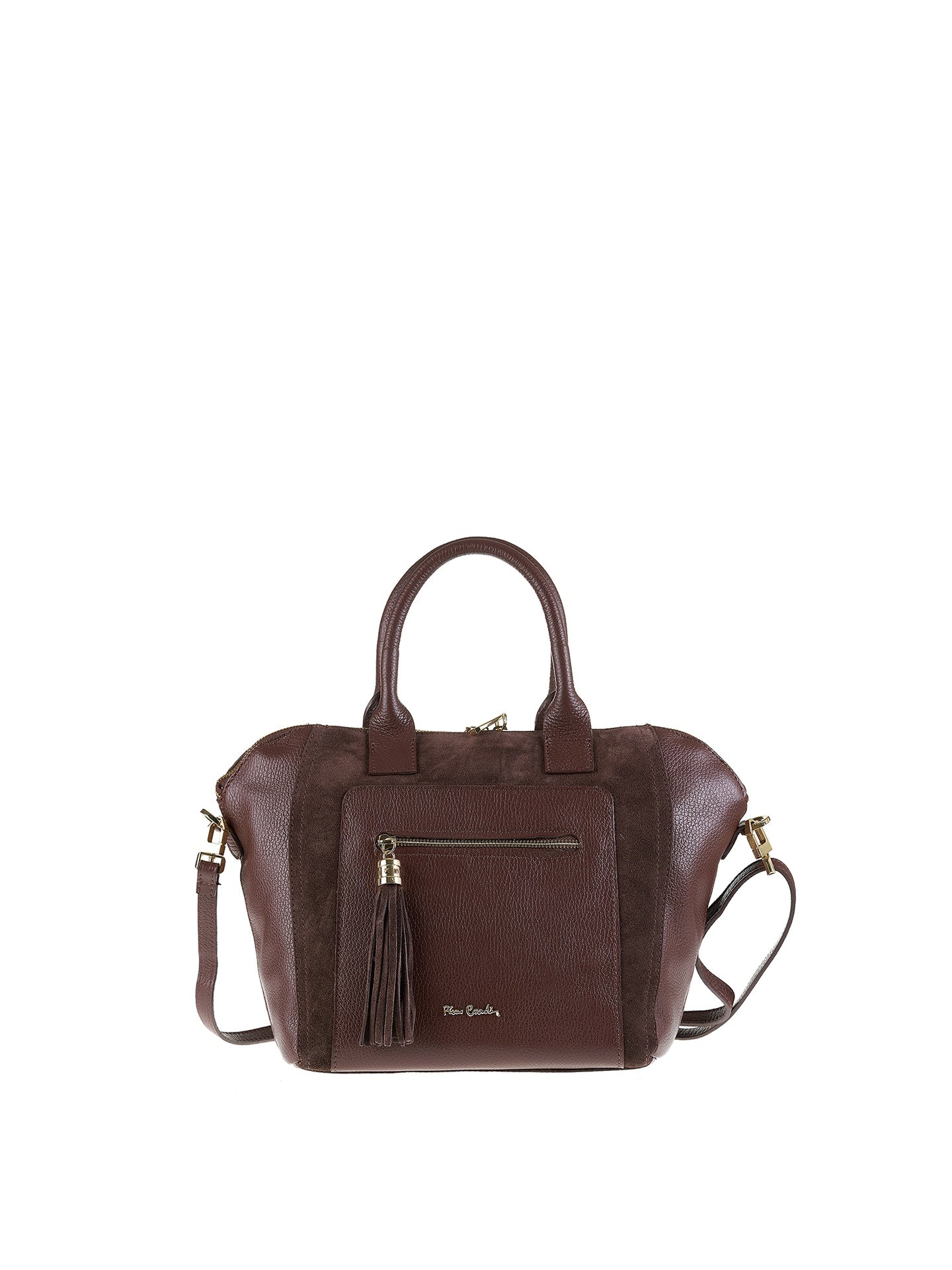 Borsa a Mano in Vera Pelle Cioccolato Pierre Cardin