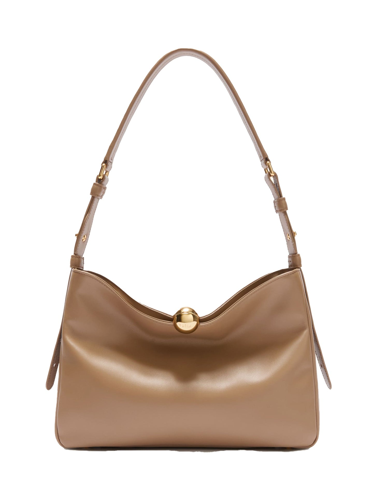 Borsa a Spalla in Pelle Taupe Furla