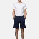 Pantaloncino in Cotone Blu Navy
