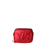 Borsa a Tracolla in Genuine Printed Suede Leather Rosso