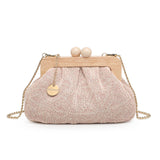 Bolso de hombro rosa de poliéster