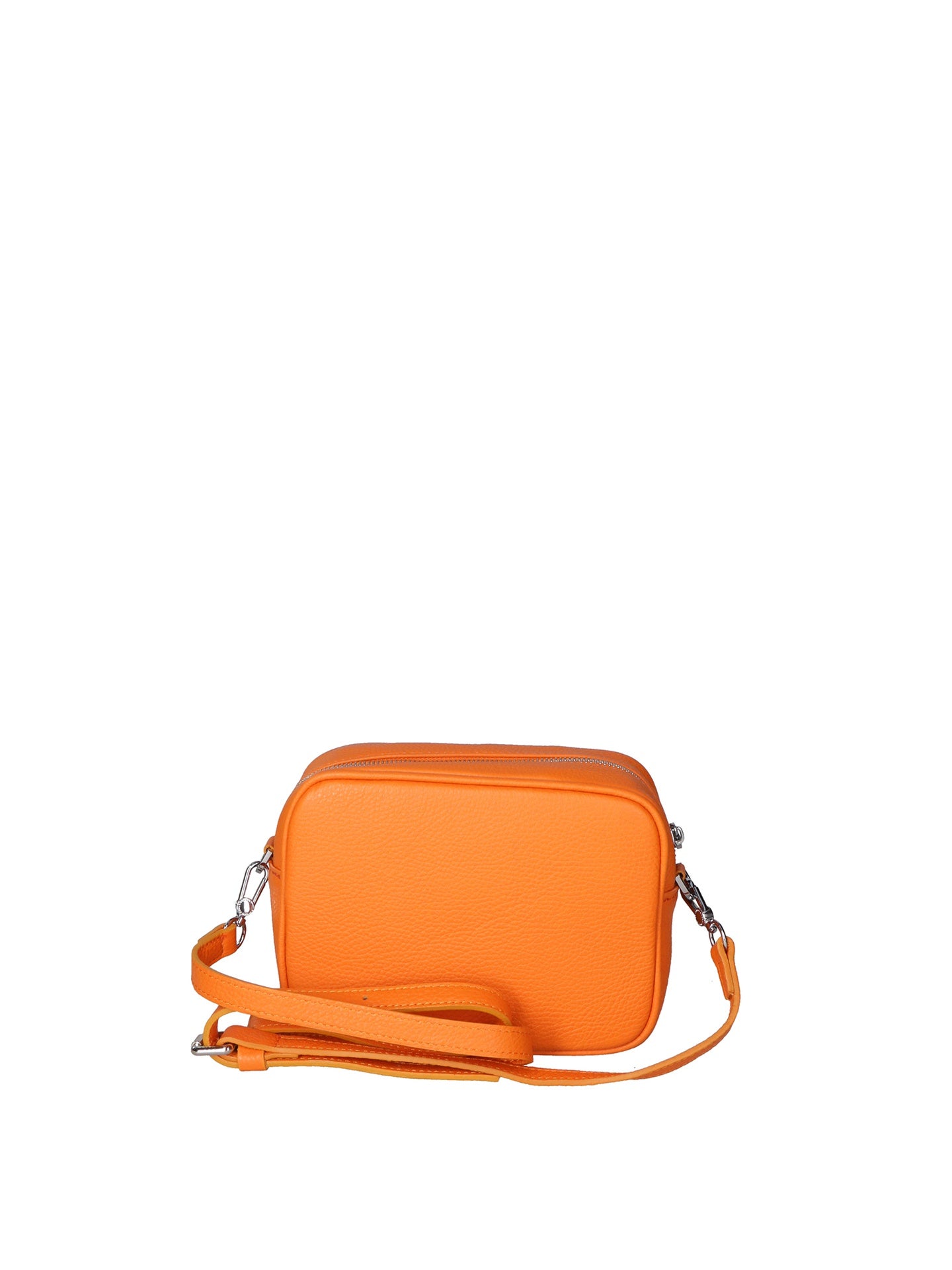 Borsa a Tracolla in Dollaro Leather Arancione