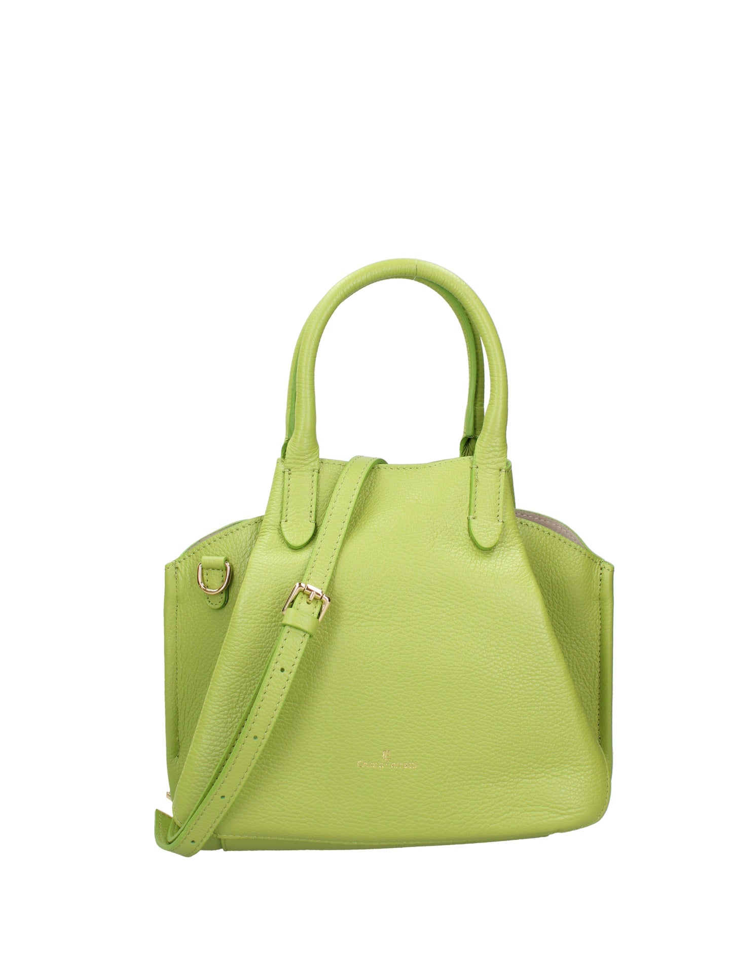 Borsa a Mano in Dollaro Leather Verde