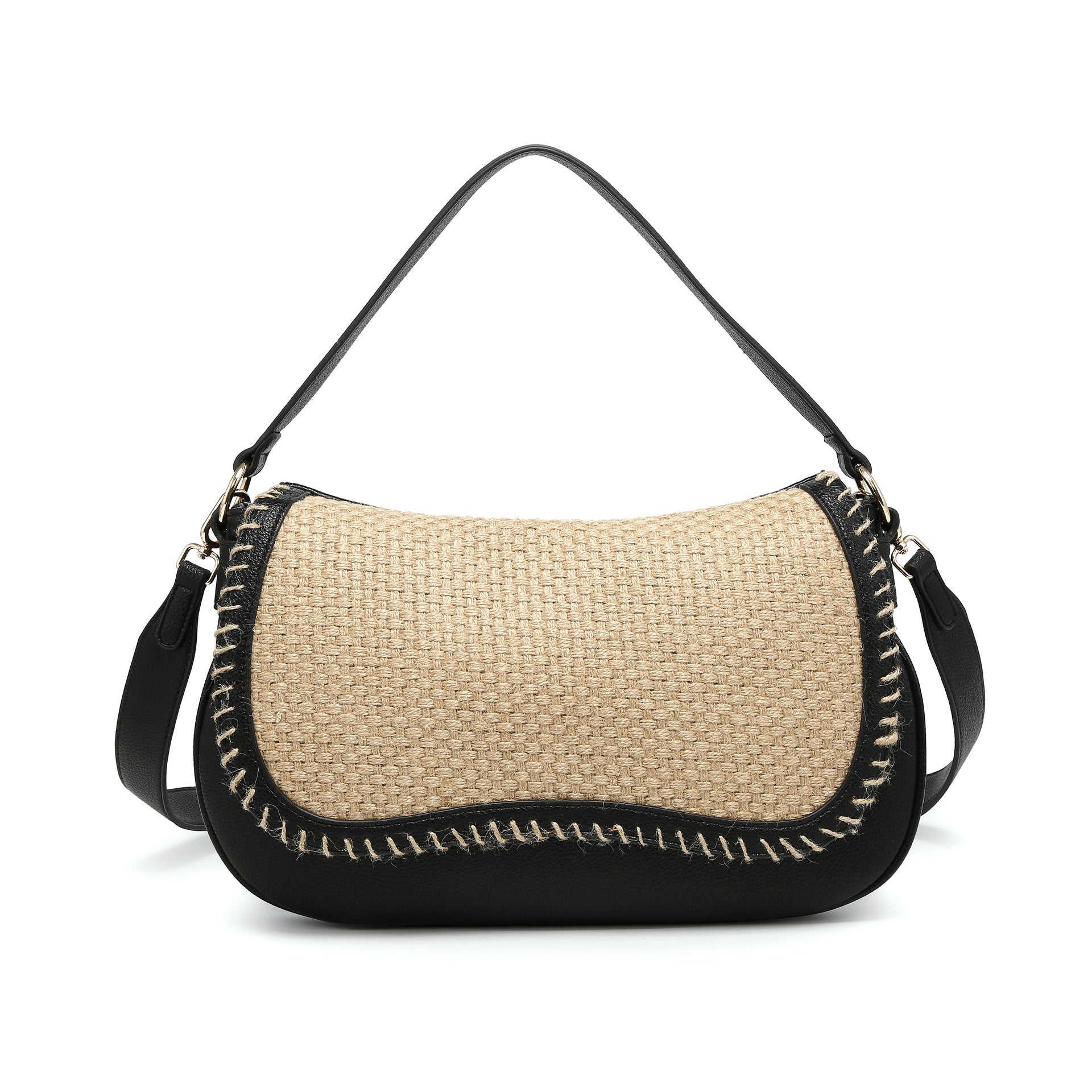 Borsa a Tracolla in Poliestere Nero Kassandra
