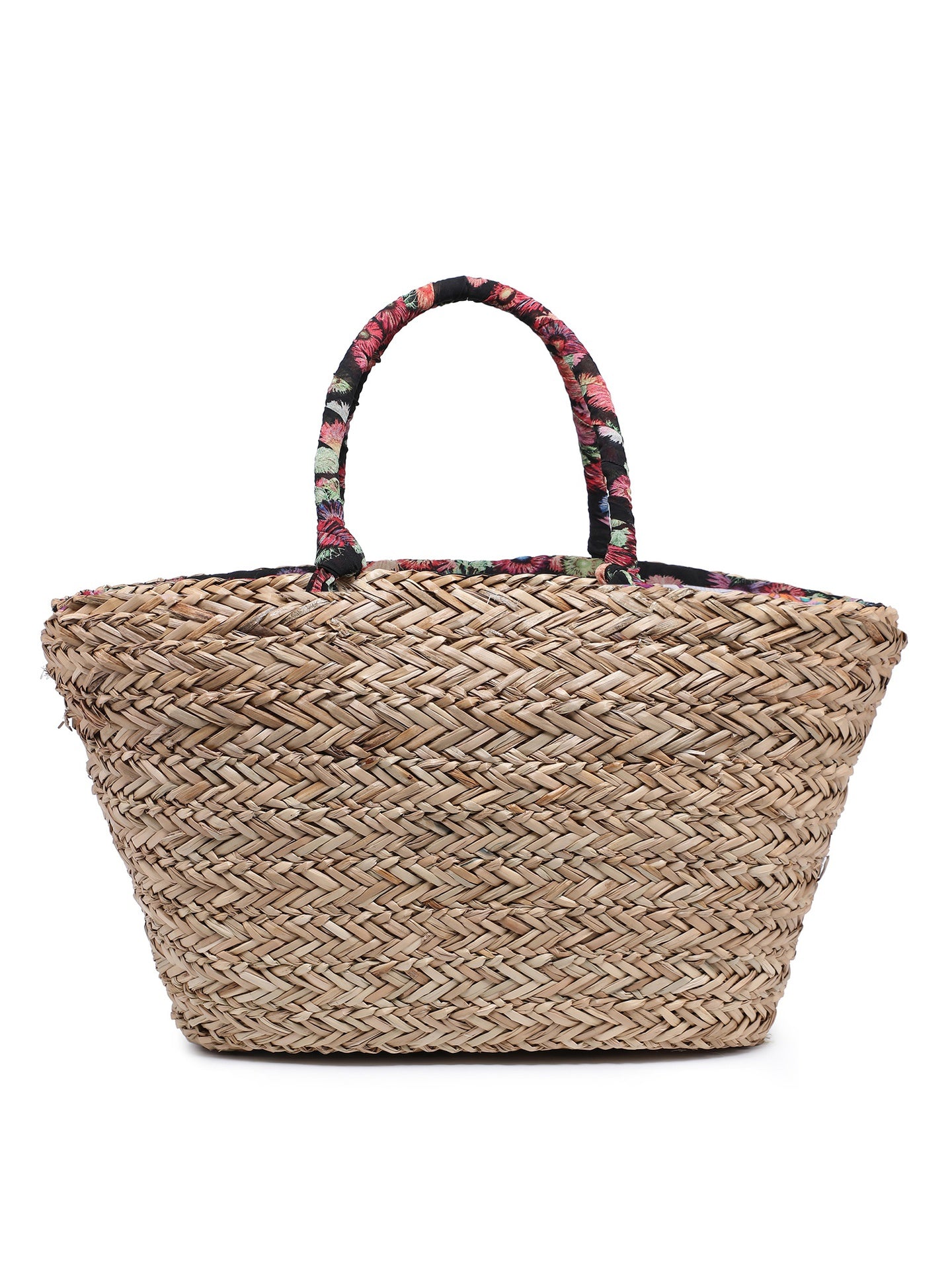 Borsa Shopper in Rattan Nero