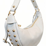 Borsa a Tracolla in Dollaro Leather Bianco