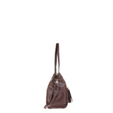 Borsa a Mano in Vera Pelle Cioccolato