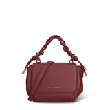 Borsa a Mano in Pelle Vegana Bordeaux