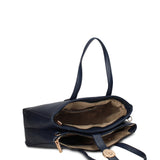 Borsa a Mano in Pelle Vegana Blu