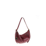 Borsa a Spalla in Vera Pelle Rubino