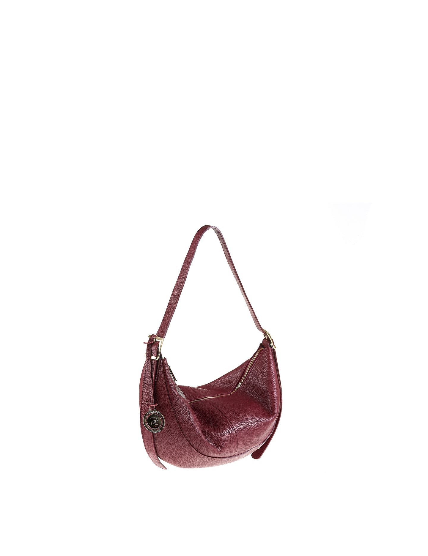 Borsa a Spalla in Vera Pelle Rubino