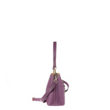 Borsa a Spalla in Vera Pelle Viola