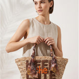 Borsa Shopper in Rattan Marrone