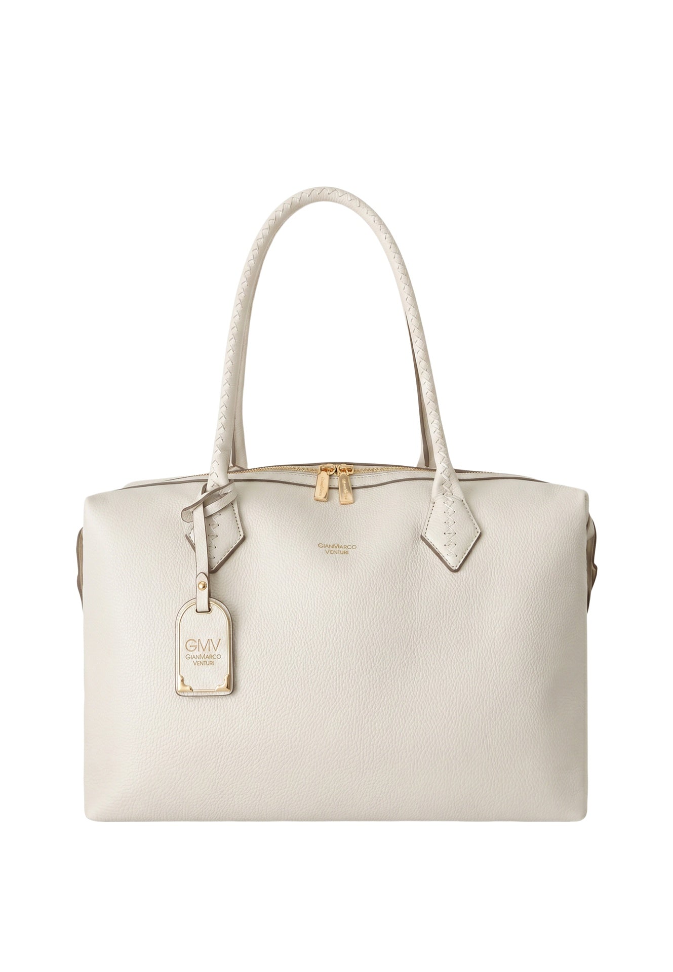 Borsa a spalla in Pelle Vegana Off-White GianMarco Venturi