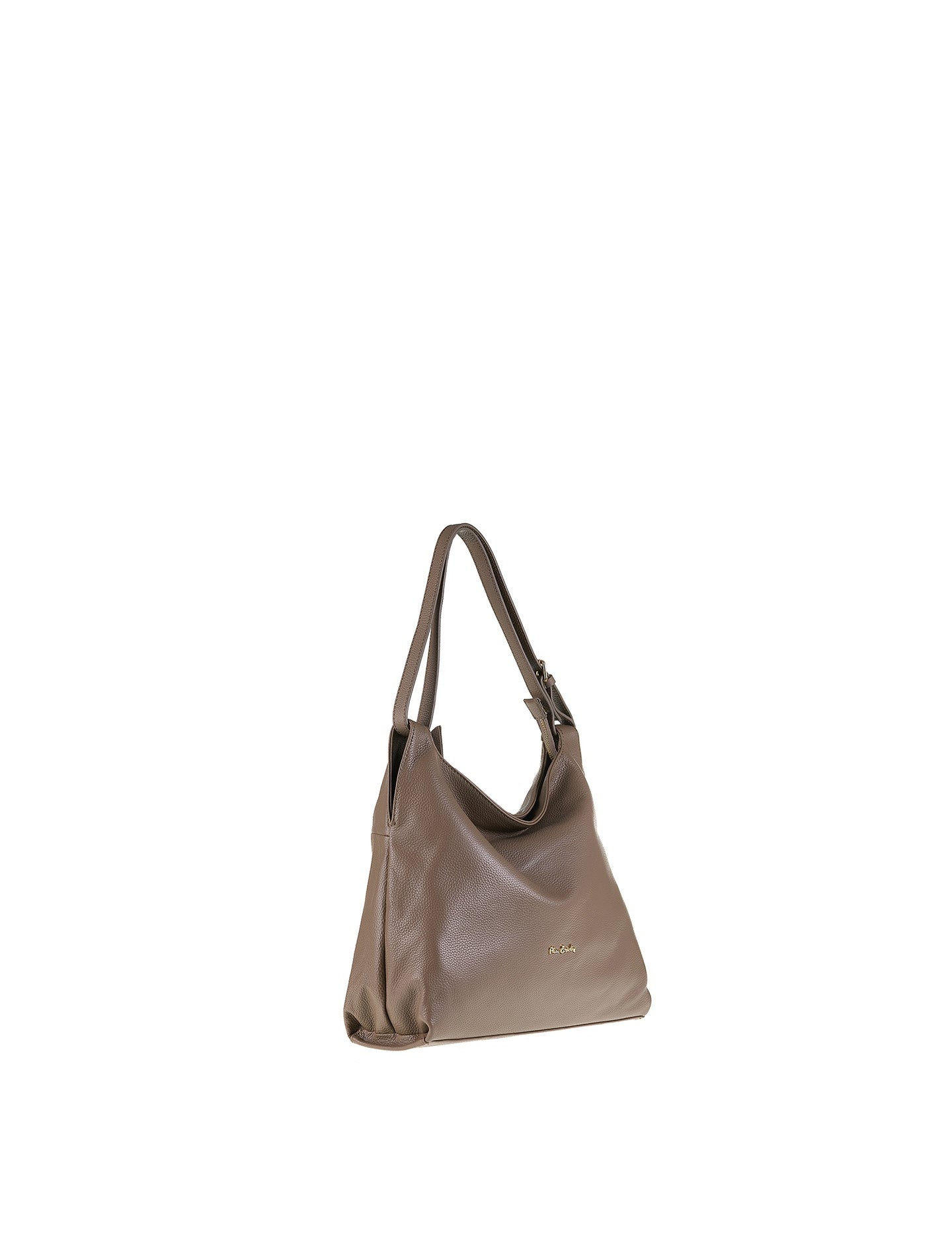 Borsa a Spalla in Vera Pelle Taupe