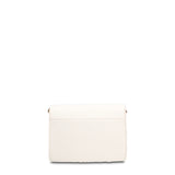 Bolso de hombro de piel vegana blanca