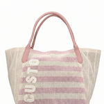 Borsa a Mano in Pelle Vegana Rosa