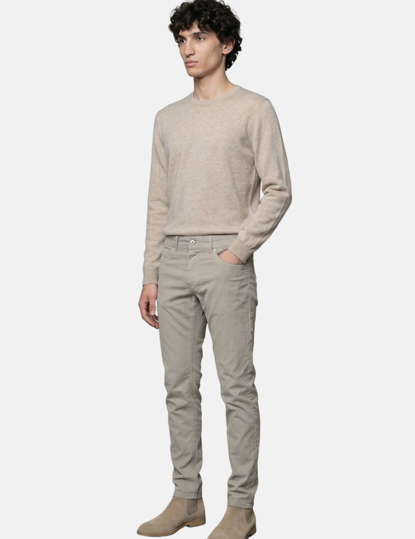 Jeans in Cotone Beige