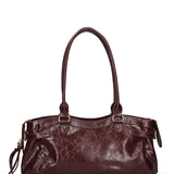 Borsa a Mano in Vera Pelle Bordeaux