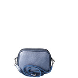 Borsa a Tracolla in Genuine Printed Suede Leather Azzurro