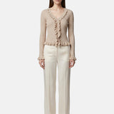 Vestito in Poliestere Beige
