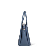 Borsa a Mano in Pelle Vegana Blu Jeans