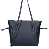 Borsa Shopper in Pelle Vegana Blu