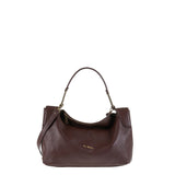 Borsa a Spalla in Vera Pelle Cioccolato Pierre Cardin