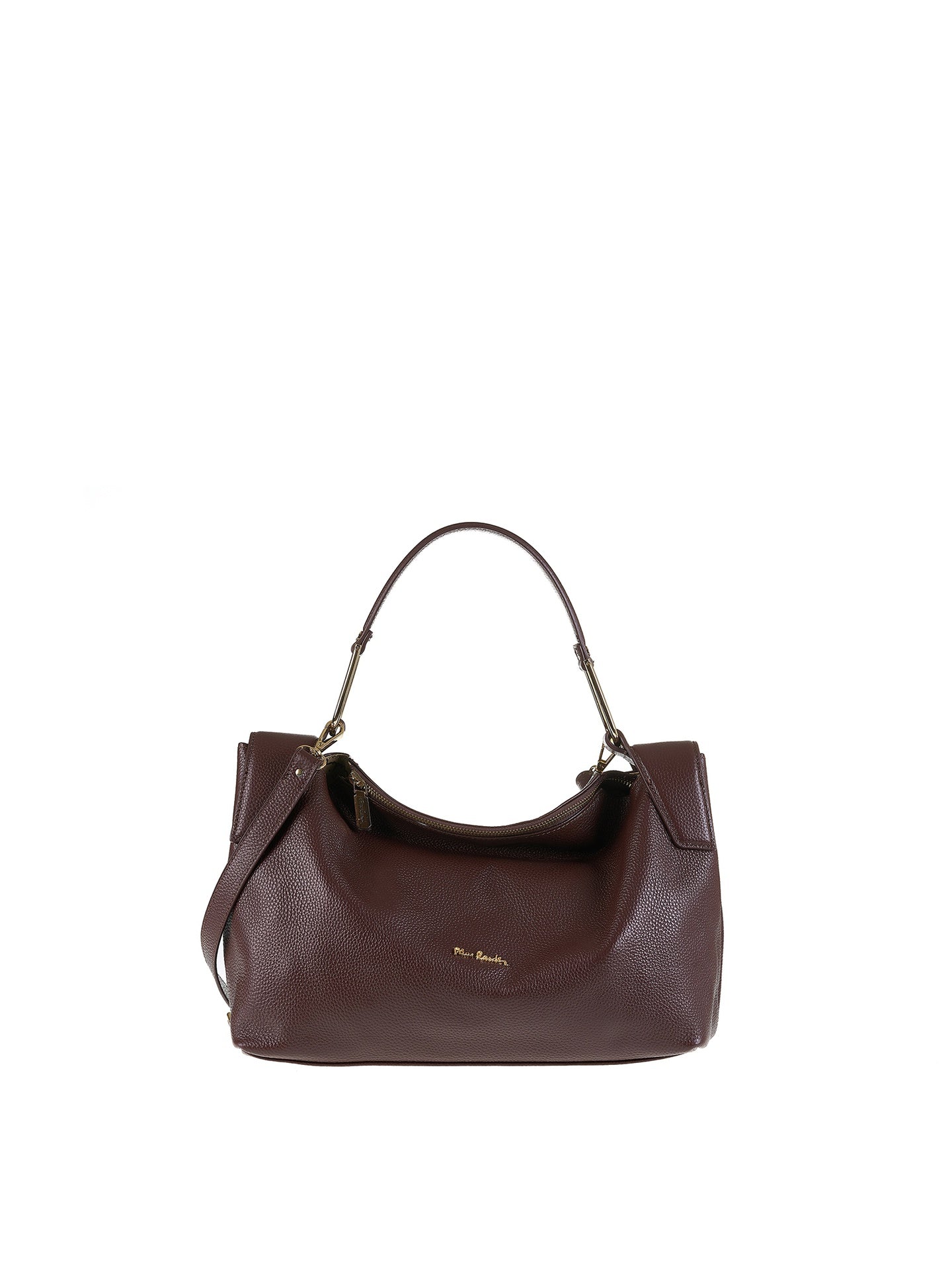 Borsa a Spalla in Vera Pelle Cioccolato Pierre Cardin