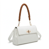 Borsa a Mano in Polyurethane Bianco