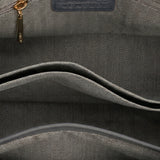 Borsa a mano in Pelle Vegana Blu