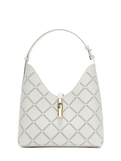 Borsa a Spalla in Pelle Ruga Bianco