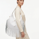 Borsa a Mano in Dollaro Leather Bianco
