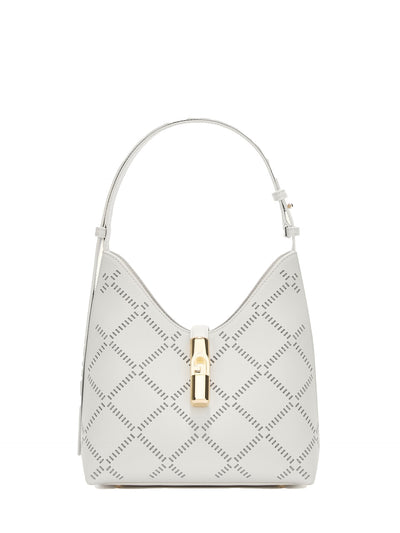 Sac bandoulière en cuir véritable blanc