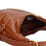 Borsa a spalla CUSTO - Marrone scuro