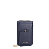 Porta Cellulare Donna in Pelle Vegana Blu Pierre Cardin