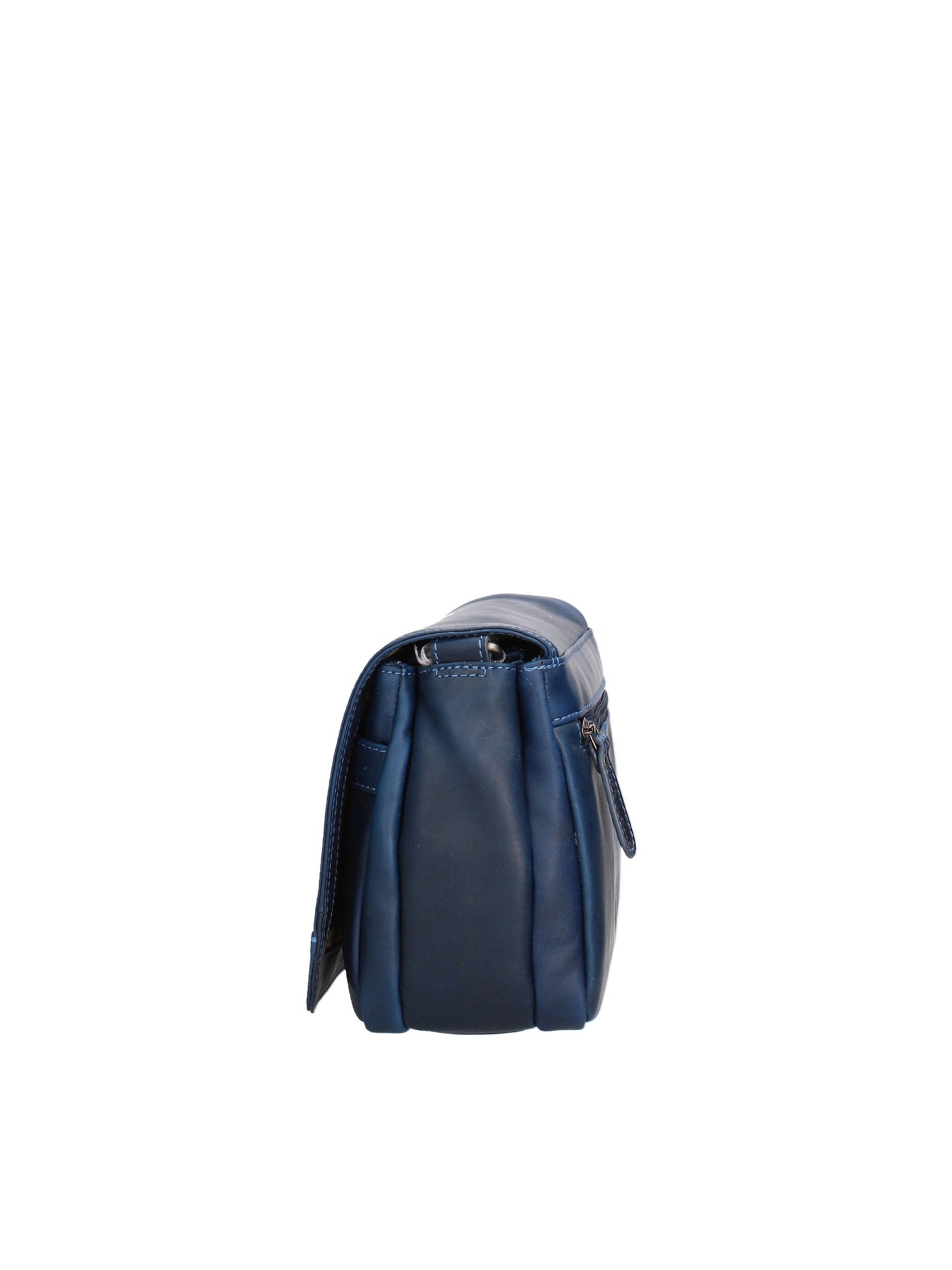Borsa a Tracolla in Vera Pelle Blu