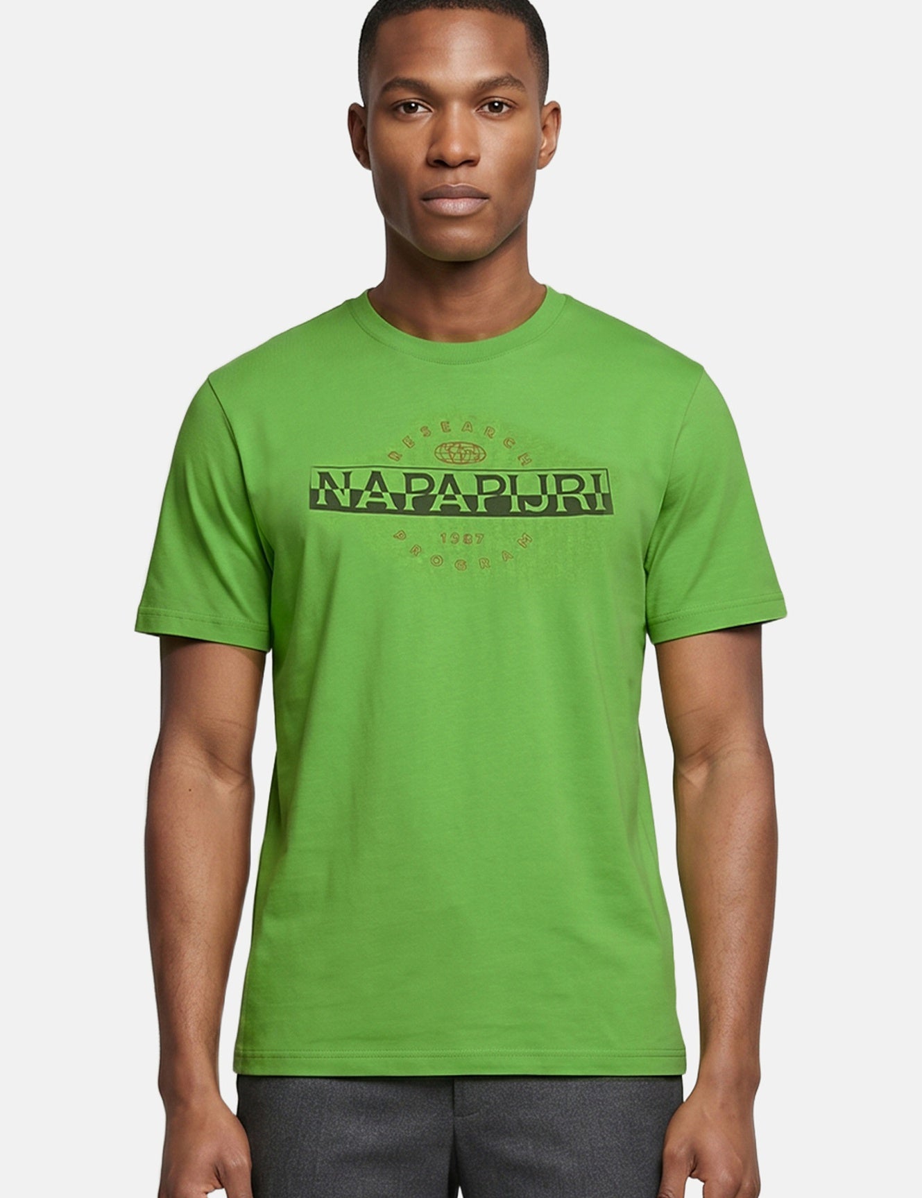 T-shirt in Cotone Verde Napapijri
